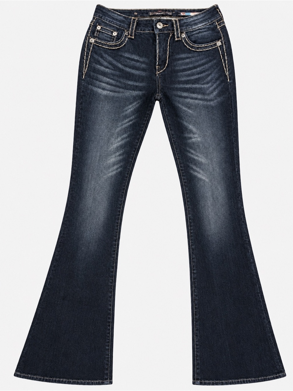 Miss Me Dark Indigo Bootcut Jeans with Contrast Stitching